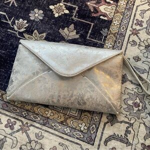 Big Buddha Oversized Silver Clutch with Strap